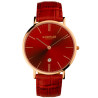 Kompass Nautilus Rose Gold Red Dial Red Strap