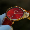 Kompass Nautilus Rose Gold Red Dial Red Strap