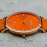 Kompass Nautilus Rose Gold Orange Dial Orange Strap
