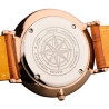 Kompass Nautilus Ladies Rose Gold Black Dial Brown Strap