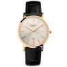 Kompass Nautilus Ladies Rose Gold Silver Dial Black Strap