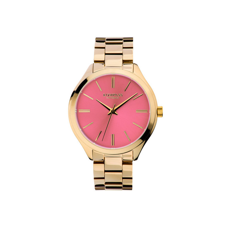 Kompass Cosmopolitan Gold Pink Dial
