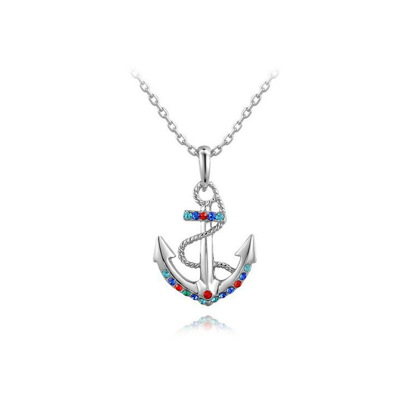 Canard Jewelry Necklace Anchor White Gold