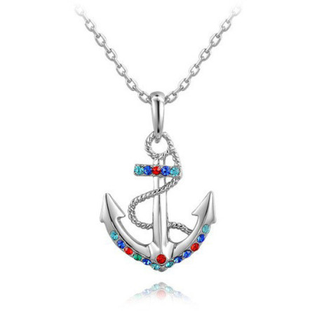 Canard Jewelry Necklace Anchor White Gold
