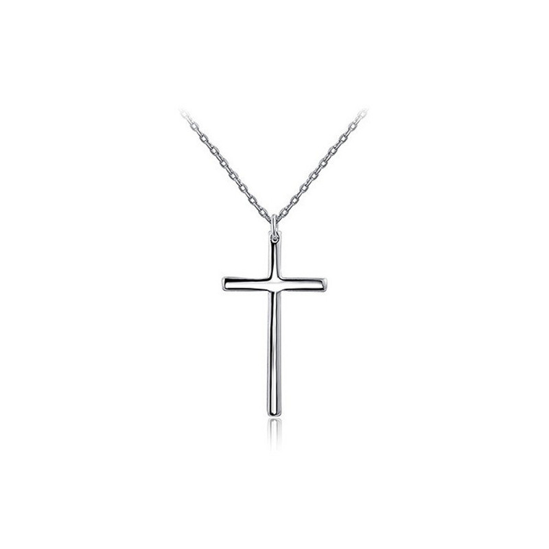 Canard Jewelry Necklace Cross White Gold