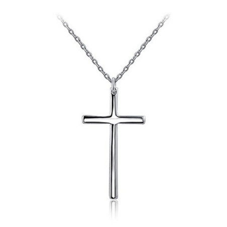 Canard Jewelry Necklace Cross White Gold